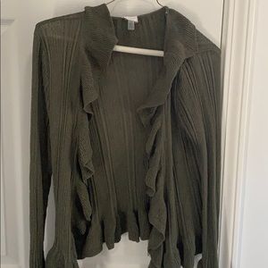 Green cardigan